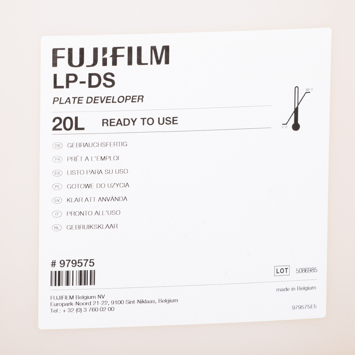 FUJI LP-DS DEVELOPER RTU 20 lit