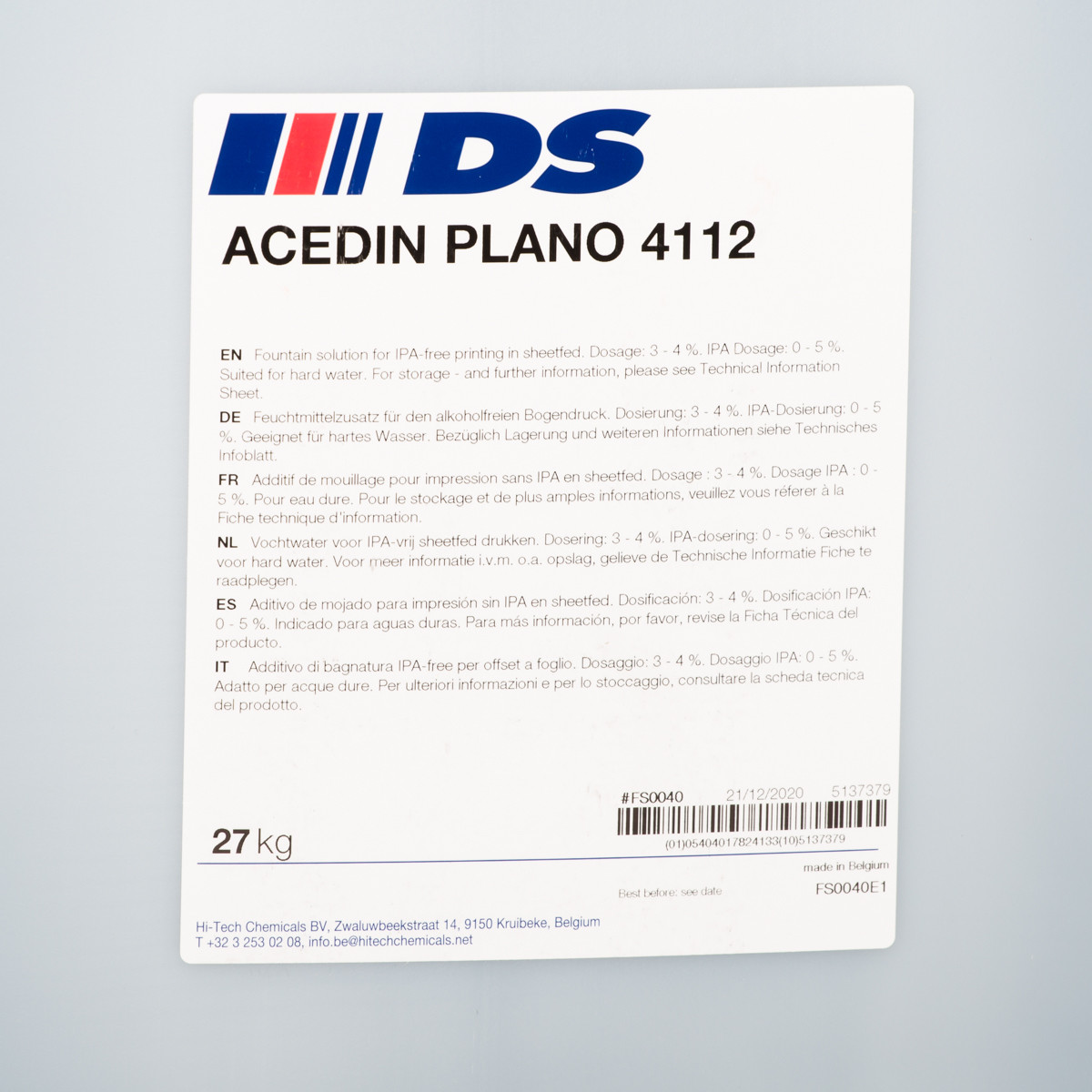 ACEDIN PLANO 4112 27 kg