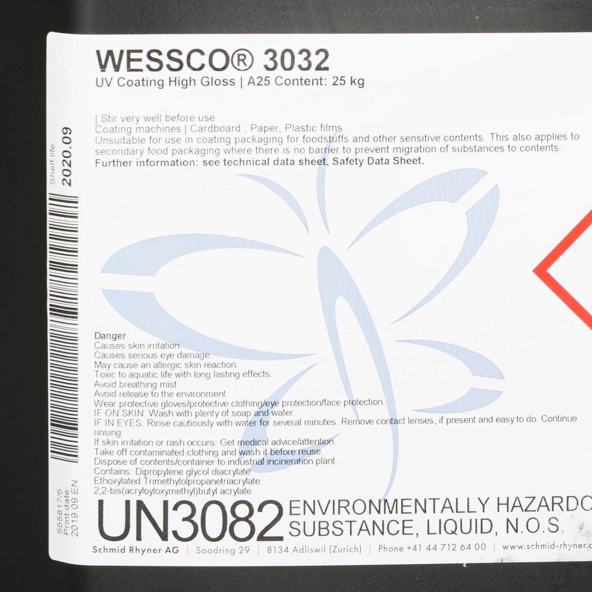 Wessco 3032 UV lak high gloss 25 kg